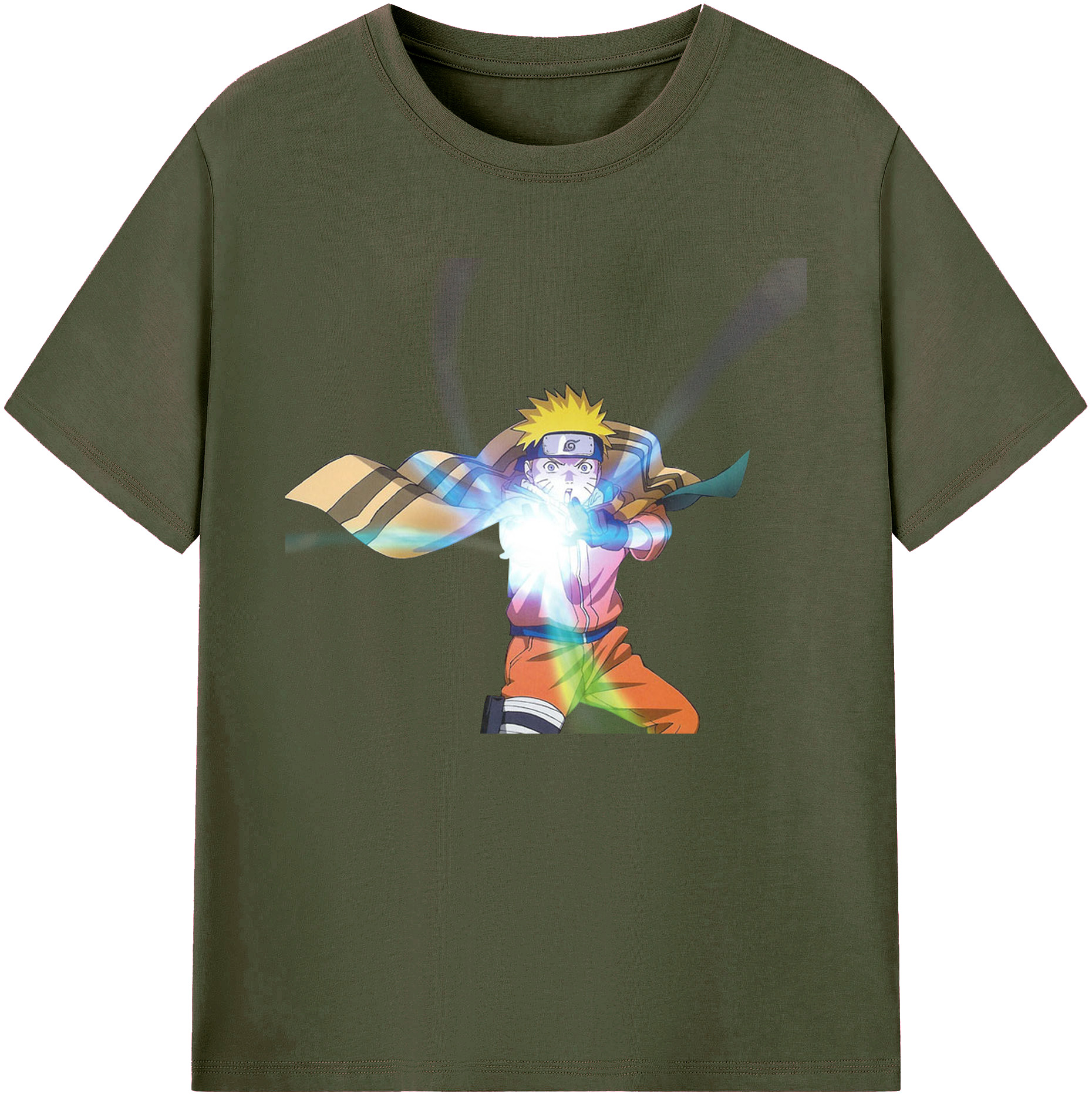 （画像用） NARUTO -ナルト- うずまき ナルト Uzumaki Naruto 綿100％ メンズ半袖Tシャツ｜肌触りやわらか＆通気性